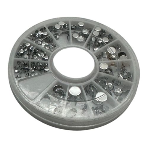 Nail Art Rondell Strass - Crystal Clear verschieden Größen